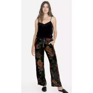 NWT JOHNNY WAS SANNE VELVET PANTS Size L $275 Multicolor A001926